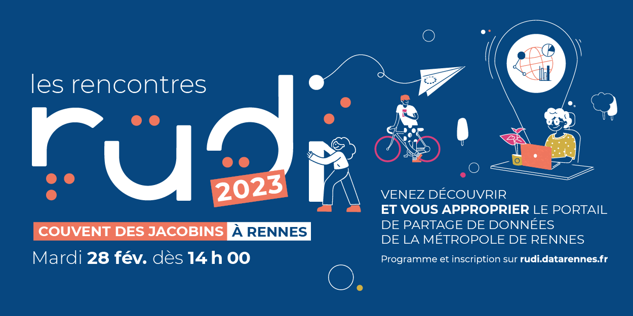 Rencontres Rudi le 28 février 2023 : venez découvrir le portail de partage de données de la Métropole de Rennes