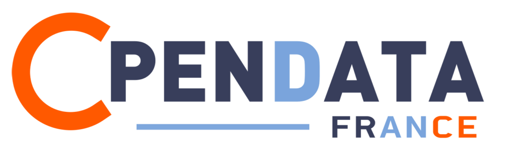 Logo d'OpenDataFrance. Version couleur à utiliser sur fond blanc.